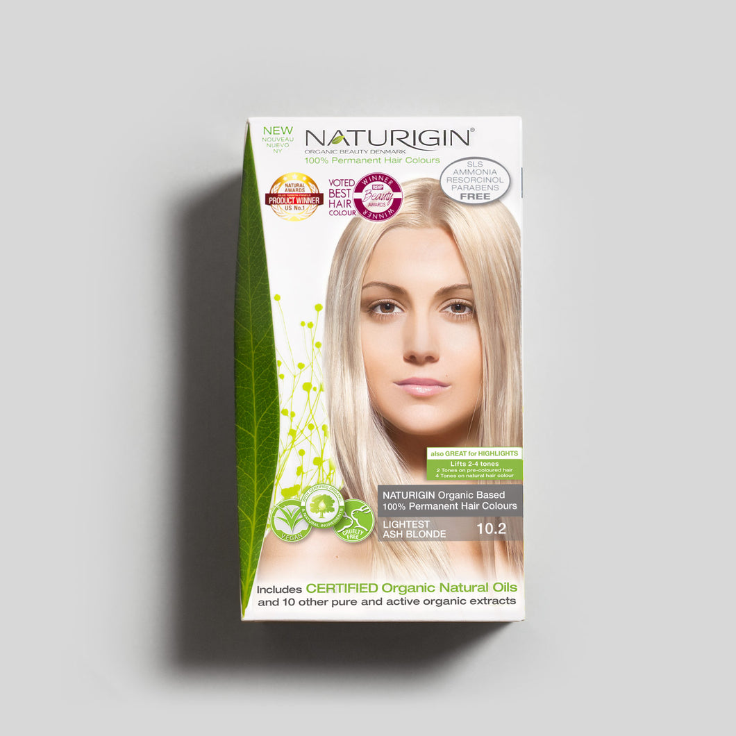 NATURIGIN natural hair dye – Lightest Blonde Ash 10.2