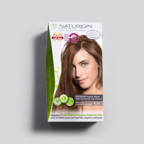 NATURIGIN natural hair dye – Medium Copper Blonde 6.34